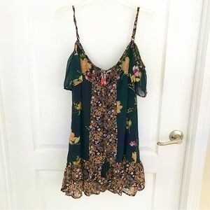 ✴️Chance & Destiny of Band of Gypsies Bohemian On/Off Shoulder Dress, SzS, NWT